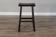 Load image into Gallery viewer, Scottsdale - 30&quot; Saddle Seat Stool With Wood Seat - Black