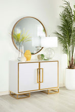 Load image into Gallery viewer, Elsa - 2 Door Wood Storage Accent Cabinet - White And Gold