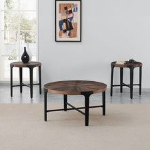 Load image into Gallery viewer, Chevron - 3 Piece Table Set - Brown