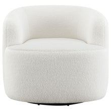 Load image into Gallery viewer, Hudson - Faux Sheepskin Upholstered Swivel Chair - Natural