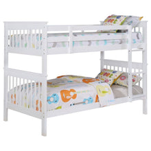 Load image into Gallery viewer, Chapman - Wood Twin Over Twin Bunk Bed With Mattress - White