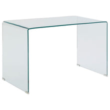 Load image into Gallery viewer, Ripley - Tempered Bent Glass Writing Desk Clear - Clear Glass