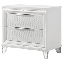 Load image into Gallery viewer, Marmore - 2-Drawer Nightstand Bedside Table - White