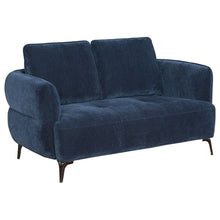 Load image into Gallery viewer, Lively - Chenille Upholstered Modern Track Arm Loveseat - Blue