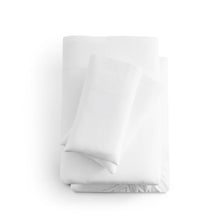 Load image into Gallery viewer, Linen-Weave Cotton California King Sheet Set - White