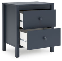 Load image into Gallery viewer, Simmenfort - Navy Blue - Two Drawer Night Stand