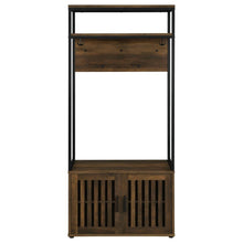 Load image into Gallery viewer, Quincy - 2 Door Coat Rack Hall Tree Storage Bench - Dark Pine