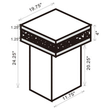 Load image into Gallery viewer, Elora - Square Mirrored Accent Side Table - Silver