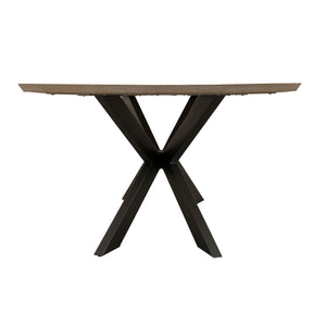 Crossings - Rectangular Dining Table With 4 Upholstered Chairs - Natural & Dark Gray