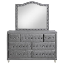 Load image into Gallery viewer, Deanna - 7-Drawer Upholstered Dresser With Mirror