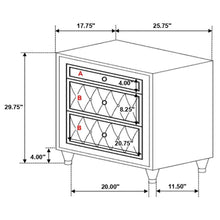 Load image into Gallery viewer, Antonella - Upholstered 3-Drawer Nightstand