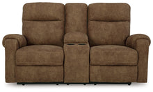 Load image into Gallery viewer, Edenwold - Brindle - Dbl Reclining Loveseat with Console