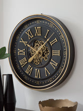 Load image into Gallery viewer, Dairton - Black / Gold Finish - Wall Clock