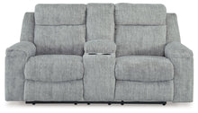 Load image into Gallery viewer, Buntington - Pewter - Dbl Reclining Loveseat with Console