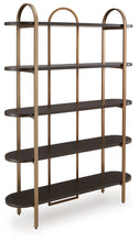 Load image into Gallery viewer, Brentmour - Brown / Gold Finish - Bookcase