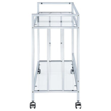 Load image into Gallery viewer, Cara - 2-tier Rectangular Glass Shelf Metal Bar Cart