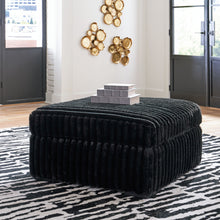 Load image into Gallery viewer, Midnight-madness - Onyx - Oversized Accent Ottoman