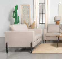 Load image into Gallery viewer, Tilly - Upholstered Track Arm Loveseat - Oatmeal
