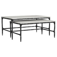 Load image into Gallery viewer, Ebby - 2 Piece Genuine Marble Top Nesting Coffee Tables - White
