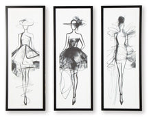 Load image into Gallery viewer, Mckerrick - Black / White - Wall Art Set (Set of 3)