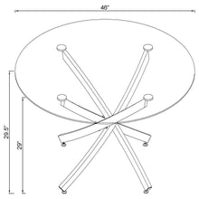 Load image into Gallery viewer, Beckham - Round Glass Top Dining Table