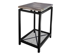 Blacksmith - Chairside Table - Truffle Brown / Oil Black