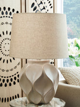 Load image into Gallery viewer, Edselham - Distressed Cream - Paper Table Lamp
