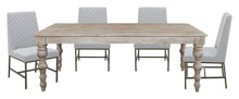 Load image into Gallery viewer, Crossings - Rectangular Dining Table With 4 Upholstered Chairs - Whitewash &amp; Pearl Silver