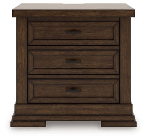 Taffenbrook - Medium Brown - Three Drawer Night Stand