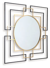 Load image into Gallery viewer, Oceanal - Black / Gold Finish - Accent Mirror
