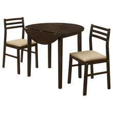 Load image into Gallery viewer, Bucknell - 3 Piece Round Drop Leaf Dining Table Set