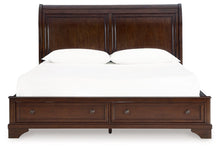 Load image into Gallery viewer, Trellington - Brown - King Sleigh Storage Bed