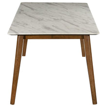 Load image into Gallery viewer, Everett - Rectangular Faux Marble Dining Table - White