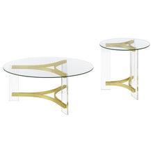 Load image into Gallery viewer, Janessa - Acrylic Coffee And End Table Set