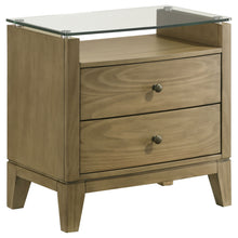 Load image into Gallery viewer, Granada - 2-Drawer Glass Top Nightstand - Natural Pine