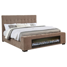 Load image into Gallery viewer, Senna - Upholstered Audio Flame Visualizer Bed