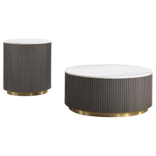 Load image into Gallery viewer, Jason - Round Marble Coffee Table Set