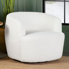 Load image into Gallery viewer, Hudson - Faux Sheepskin Upholstered Swivel Chair - Natural