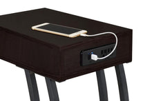 Load image into Gallery viewer, Troy - 1-Drawer C-Shaped Side Table Power Outlet