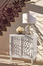 Load image into Gallery viewer, Clarkia - Accent Cabinet With Floral Carved Door - White