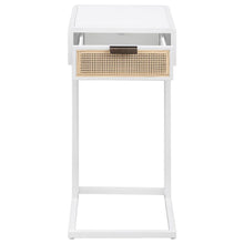 Load image into Gallery viewer, Amherst - 1-Drawer Radio Weave Cane Metal Side Table