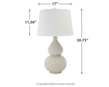 Load image into Gallery viewer, Saffi - Cream - Ceramic Table Lamp