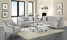 Load image into Gallery viewer, Avonlea - Upholstered Sloped Arm Sofa Set Velvet