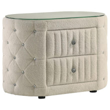 Load image into Gallery viewer, Sonya - 2-Drawer Upholstered Nightstand Bedside Table - Ivory