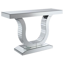 Load image into Gallery viewer, Saanvi - U-Shaped Mirrored Entryway Console Table - Silver