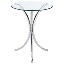Load image into Gallery viewer, Eloise - Round Glass Top Accent Side Table - Chrome