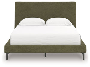 Chirason - Sage Green - Queen Upholstered Bed With Roll Slats