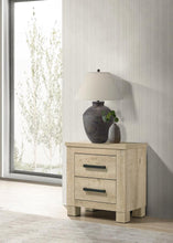 Load image into Gallery viewer, Oakglen - 2-Drawer Nightstand Bedside Table - Weathered Oak