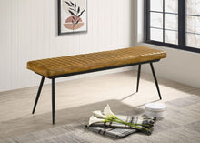 Load image into Gallery viewer, Misty - Leather Upholstered Dining Bench - Antique Camel