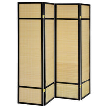 Load image into Gallery viewer, Pearce - 4-Panel Bamboo Room Divider Folding Screen - Natural